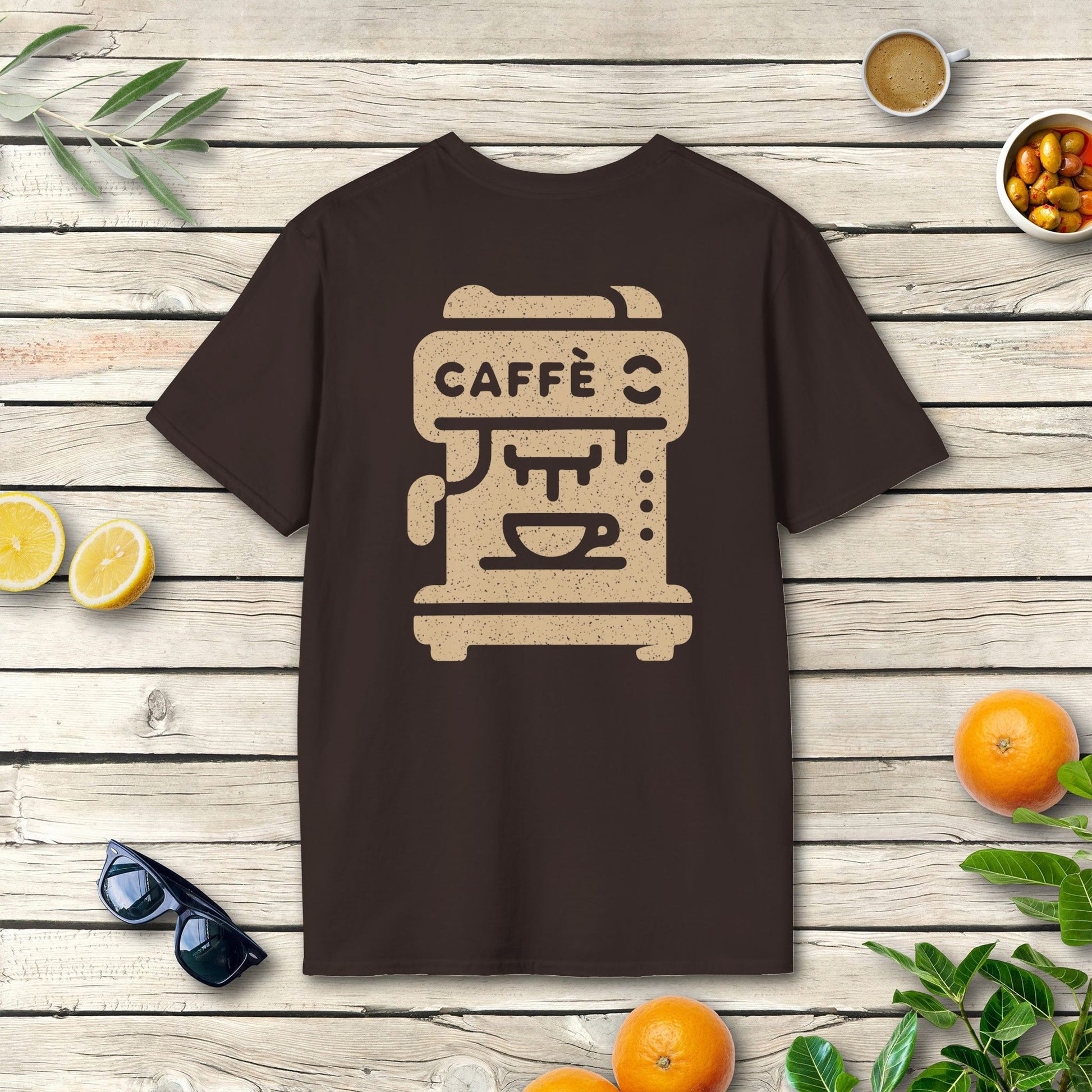 Macchina espresso - T-Shirt mit Italien Kaffee Rückenmotiv