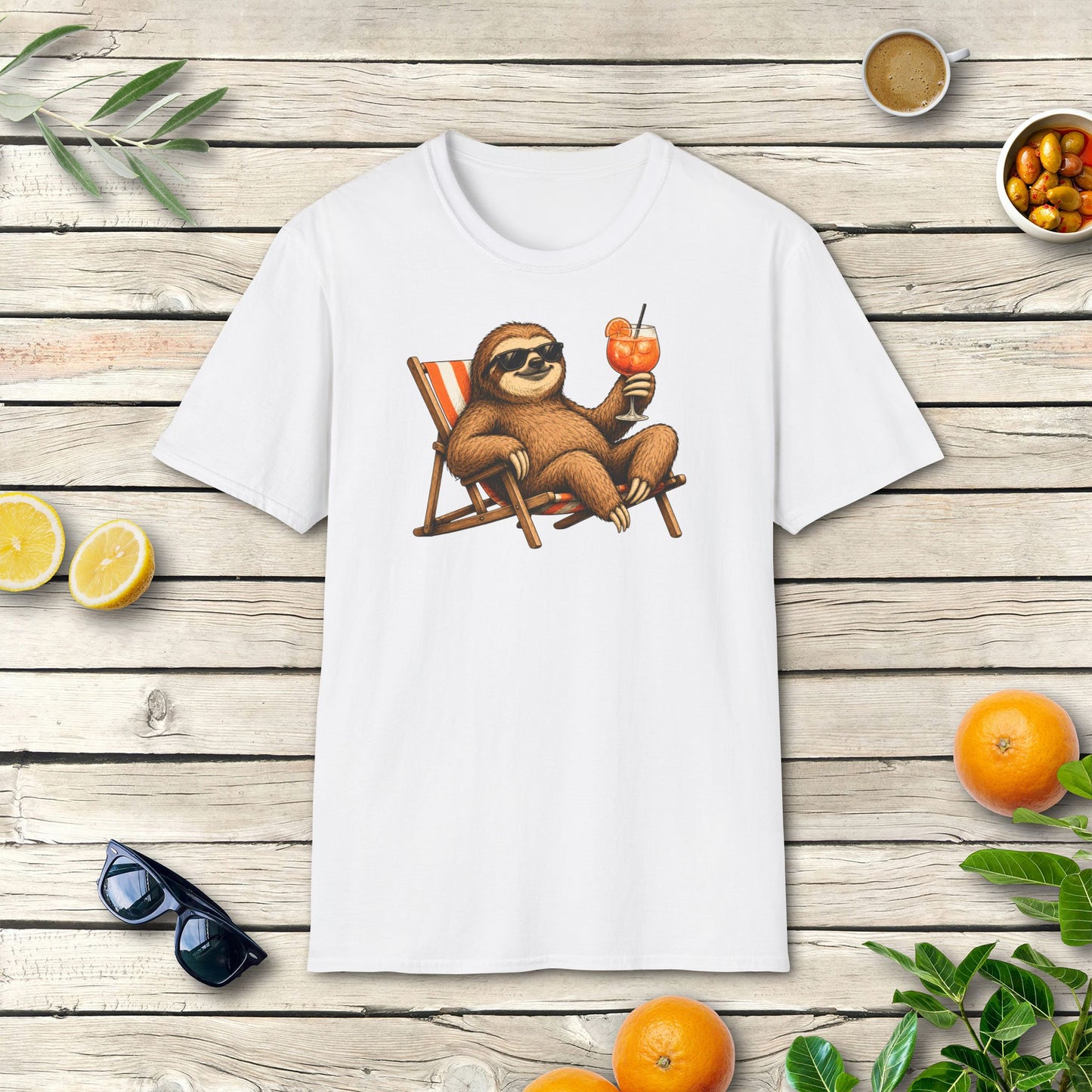 Faultier Aperitivo T-Shirt | Italienisches Dolce Vita Design