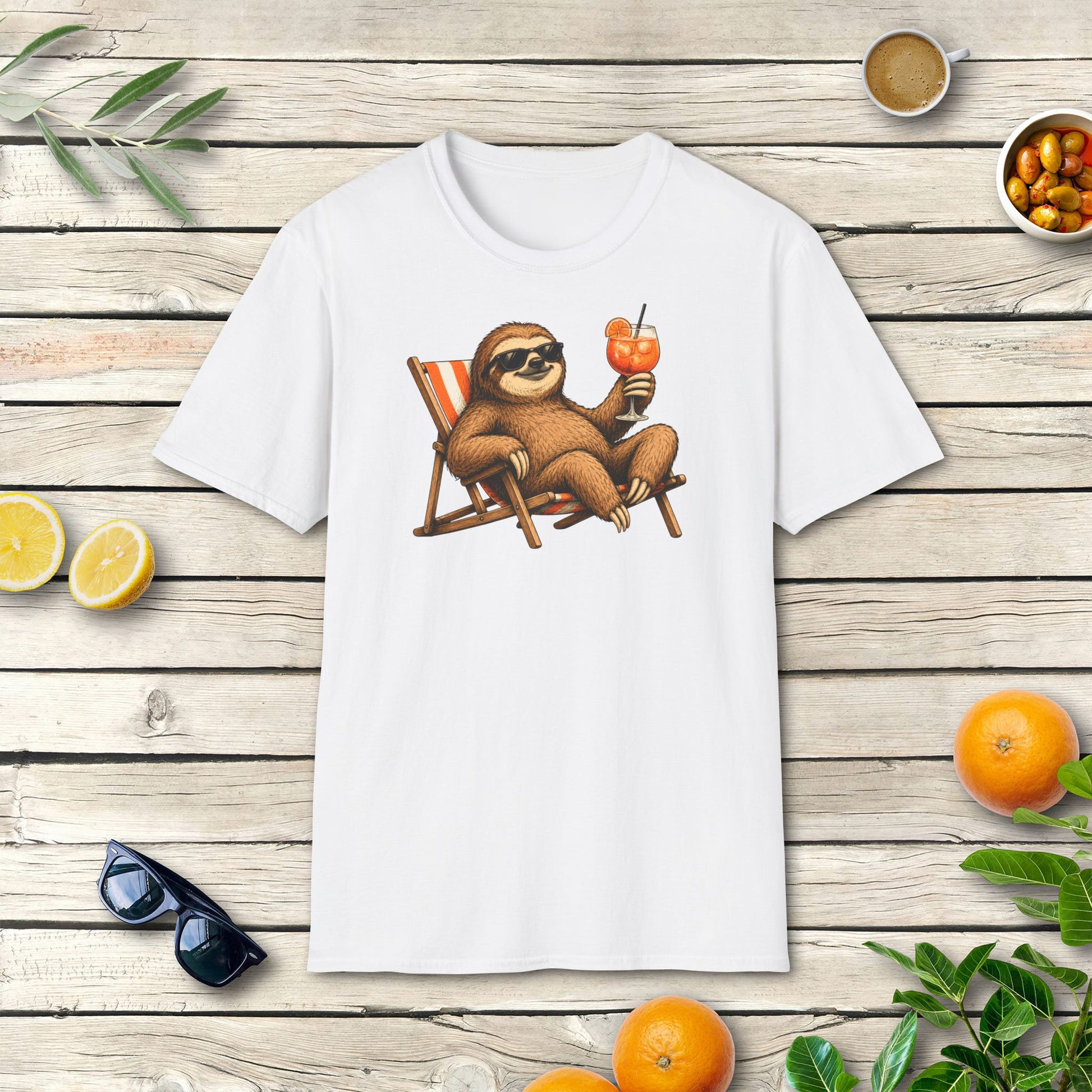 Faultier Aperitivo T-Shirt | Italienisches Dolce Vita Design