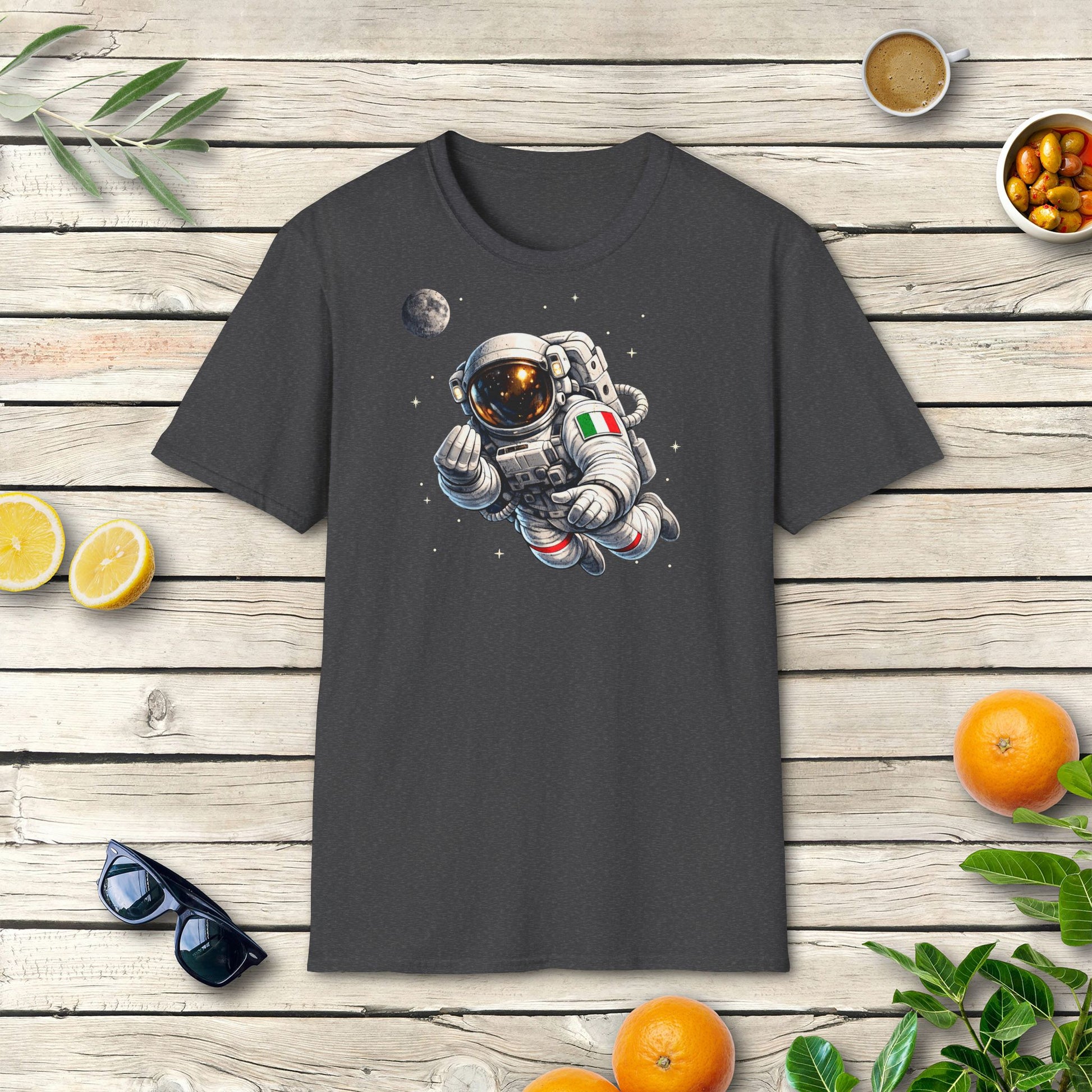 Italien Astronauten-Shirt | Mit „Ma che vuoi?“ Handgeste
