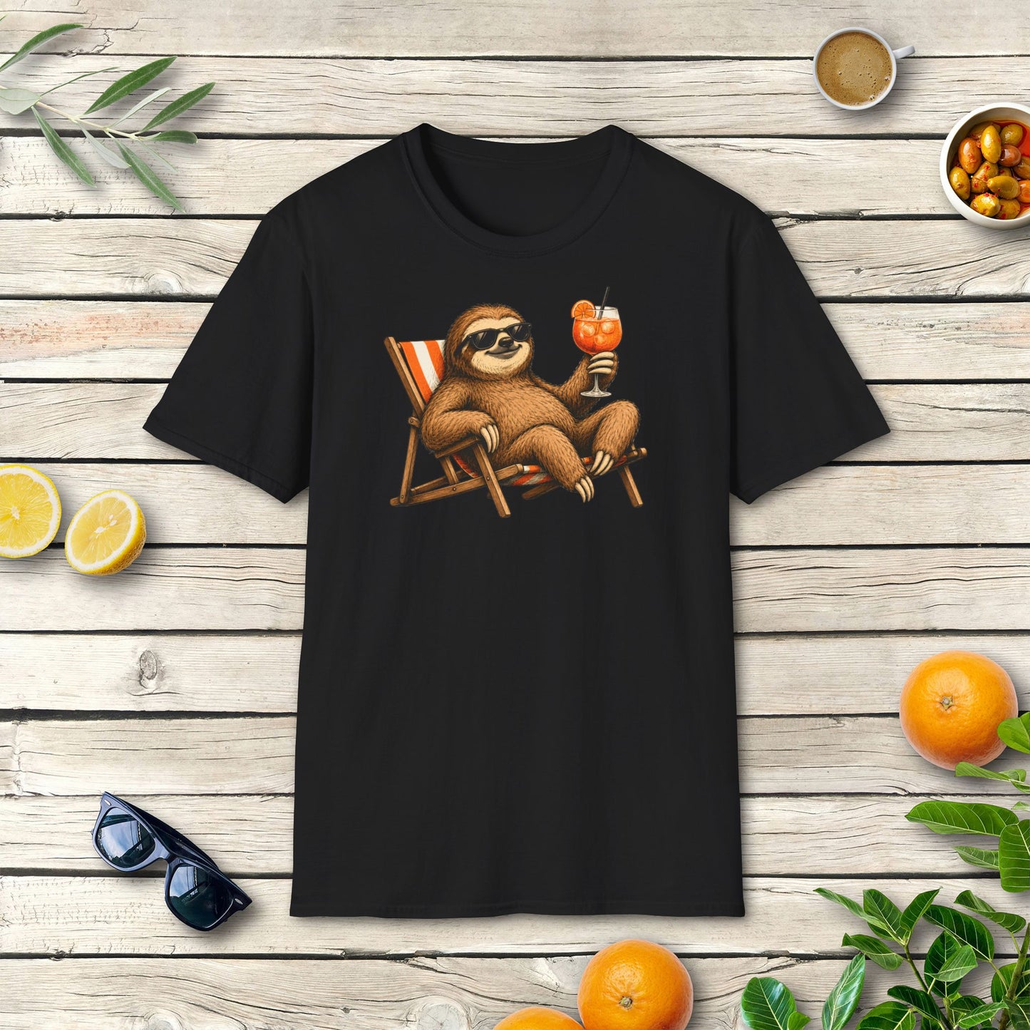 Faultier Aperitivo T-Shirt | Italienisches Dolce Vita Design