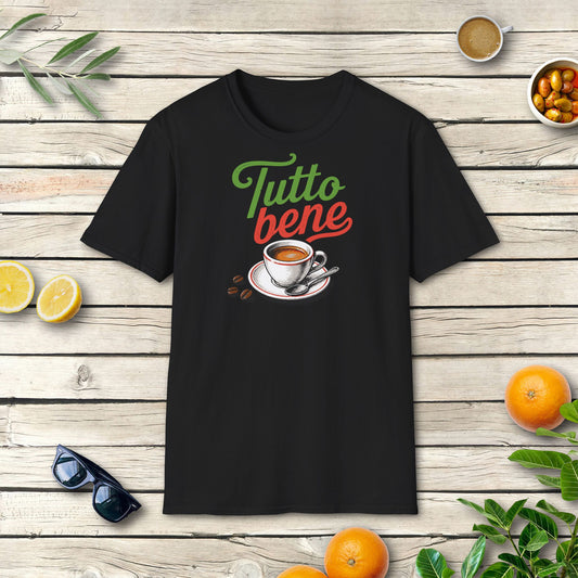 Tutto Bene Espresso T-Shirt im Italien Kaffee Style