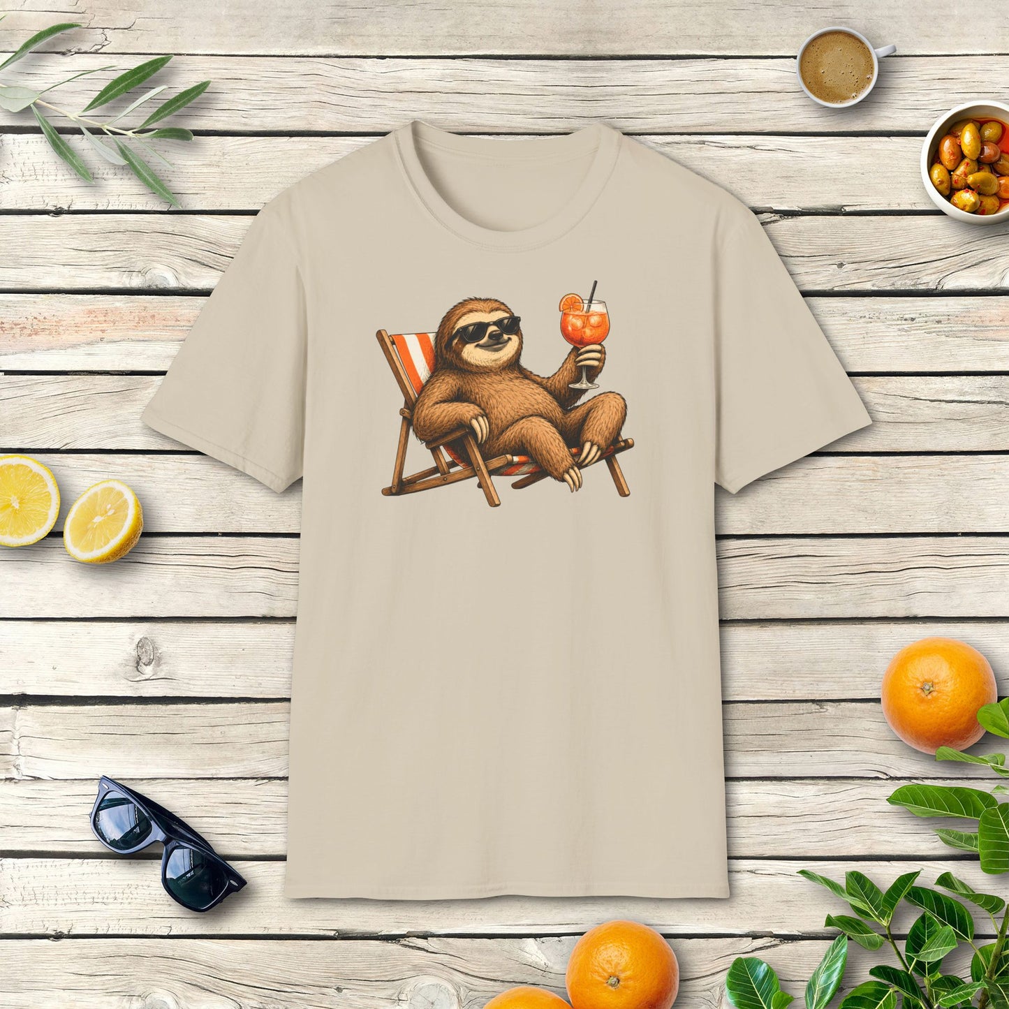 Faultier Aperitivo T-Shirt | Italienisches Dolce Vita Design