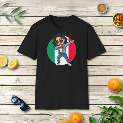 Italien Dabbing Girl T-Shirt | Lustiges Lifestyle-Motiv