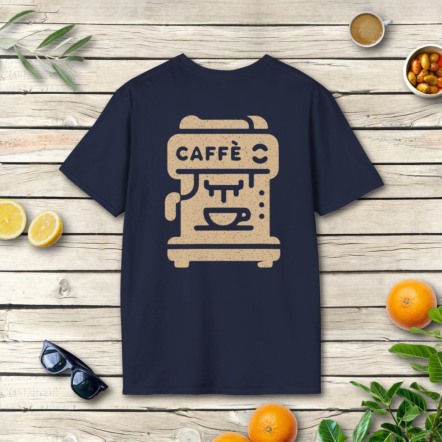Macchina espresso - T-Shirt mit Italien Kaffee Rückenmotiv