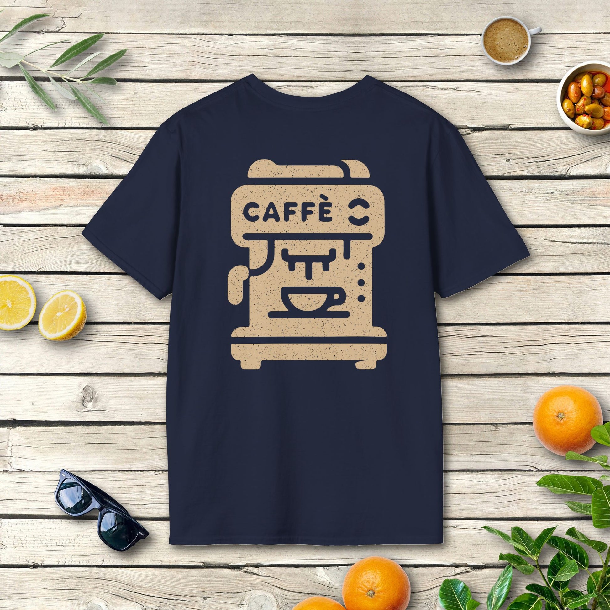 Macchina espresso - T-Shirt mit Italien Kaffee Rückenmotiv