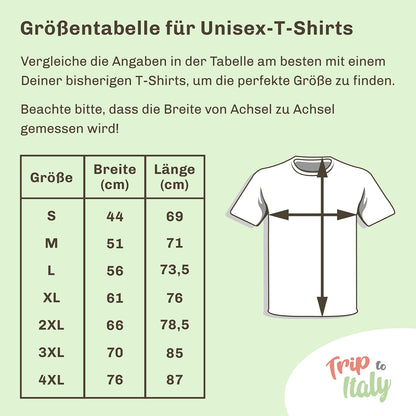Trip to Italy - Größentabelle / Size chart