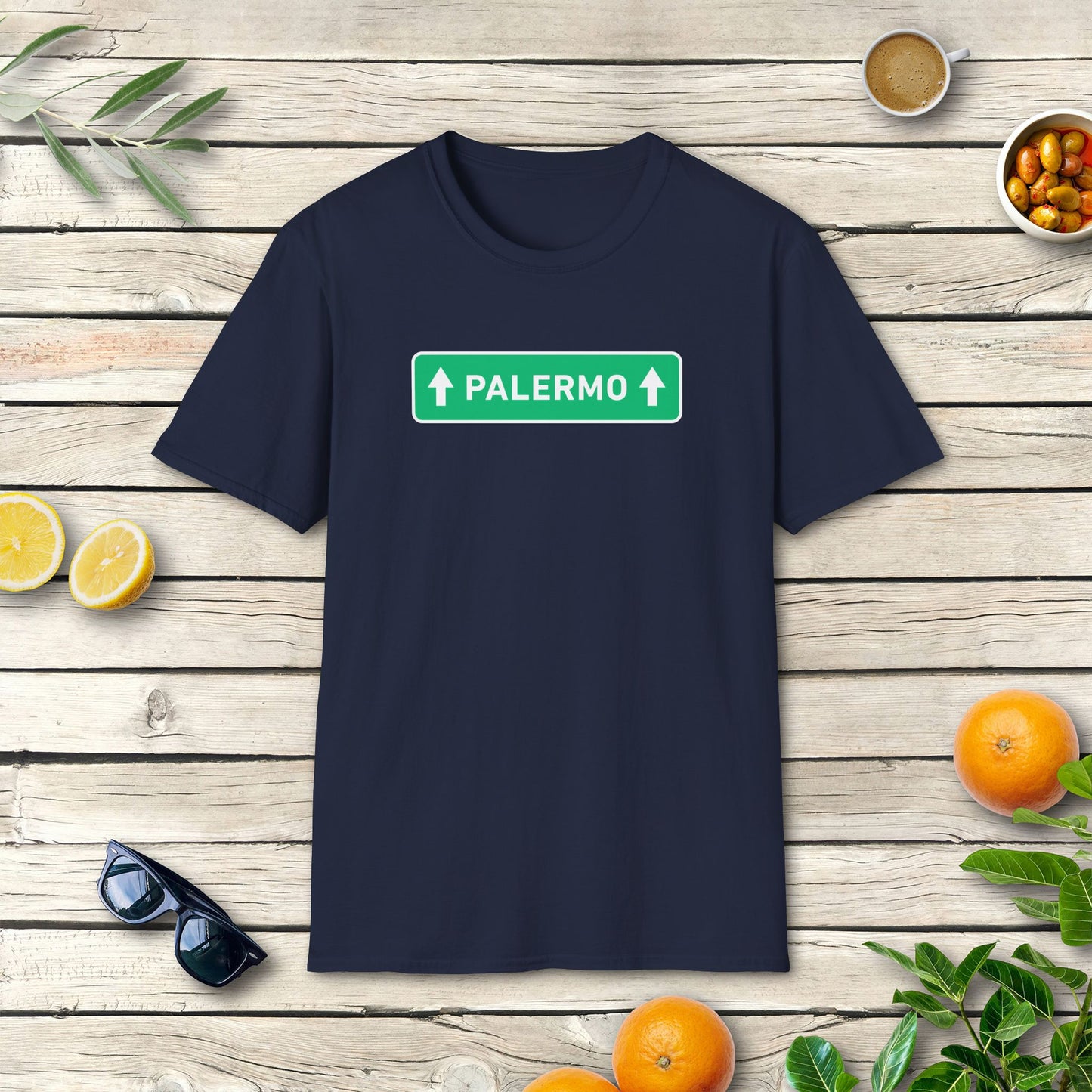 Palermo Straßenschild T-Shirt | Italien Statement Design