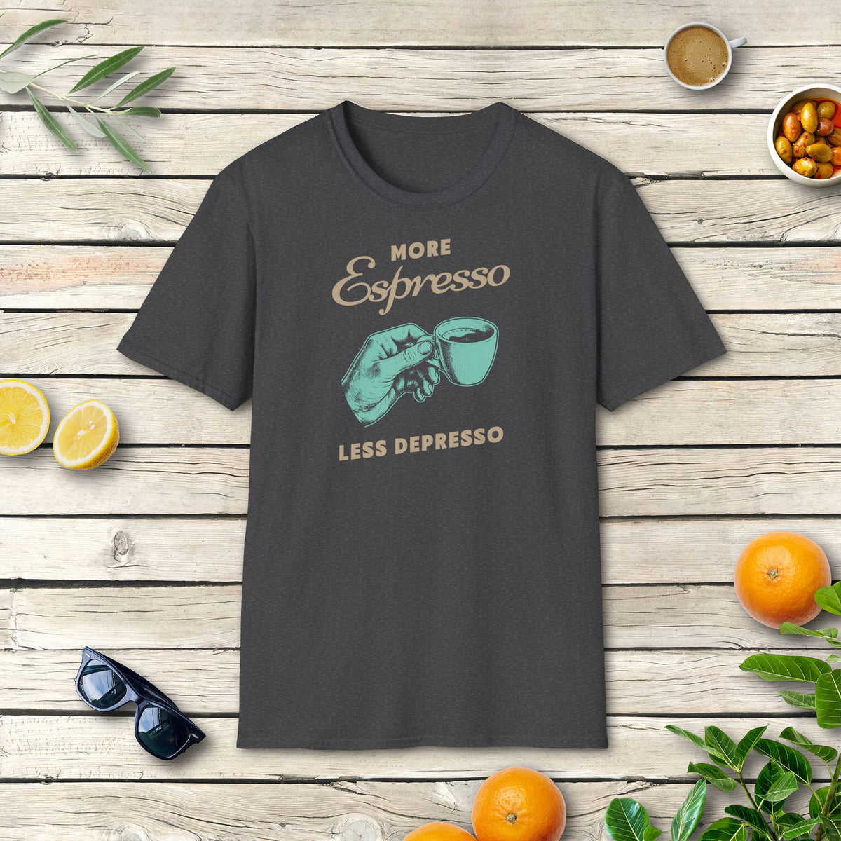 More espresso, less depresso – T-Shirt