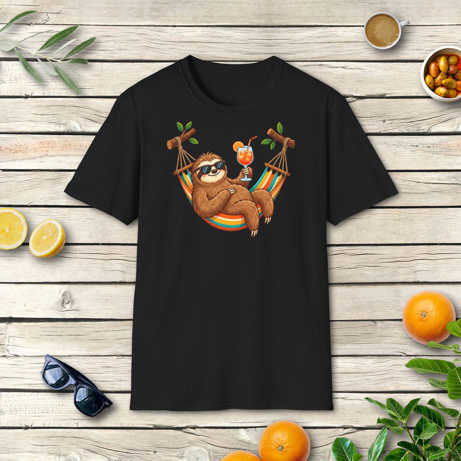 Faultier Aperitivo T-Shirt | Italienisches Sommer Design