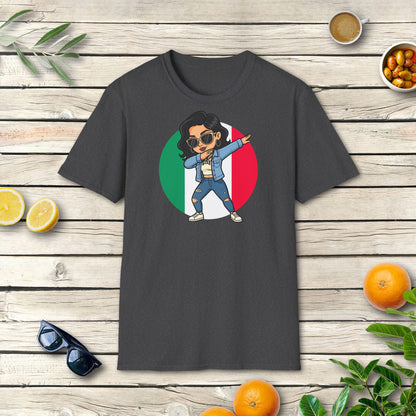 Italien Dabbing Girl T-Shirt | Lustiges Lifestyle-Motiv