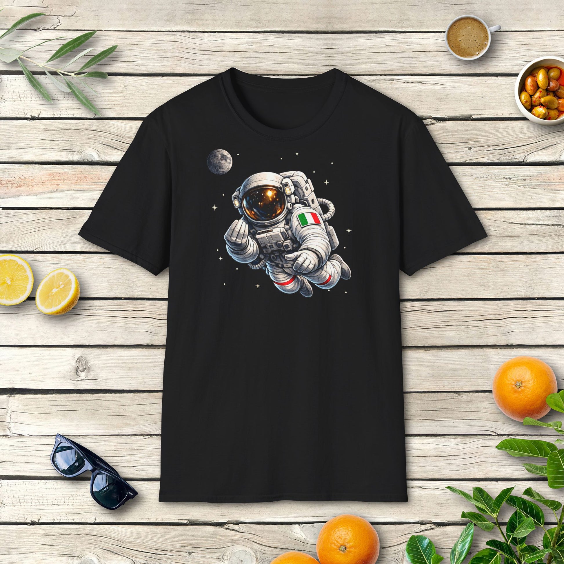 Italien Astronauten-Shirt | Mit „Ma che vuoi?“ Handgeste