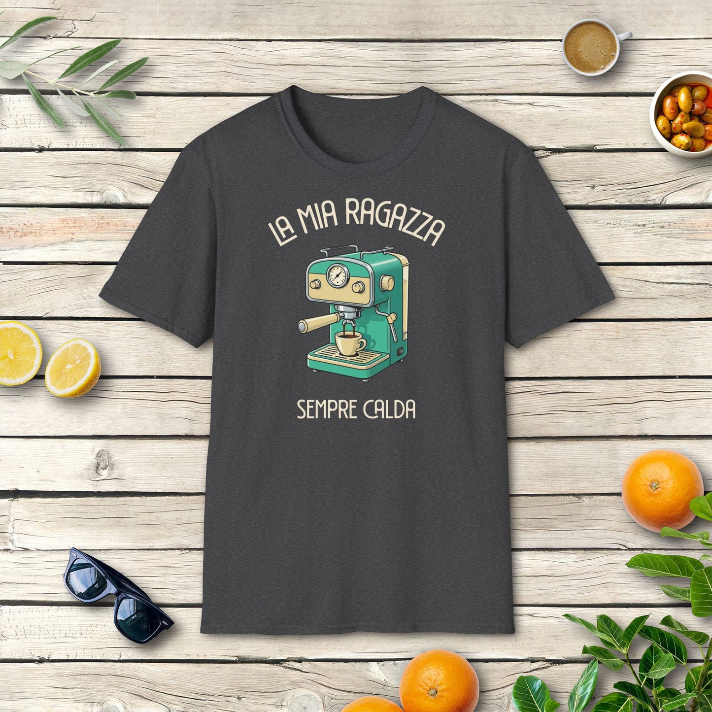 La Mia Ragazza Italien T-Shirt mit Espresso & Humor