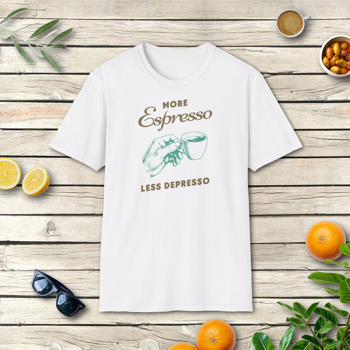 More espresso, less depresso – T-Shirt