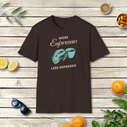 More espresso, less depresso – T-Shirt