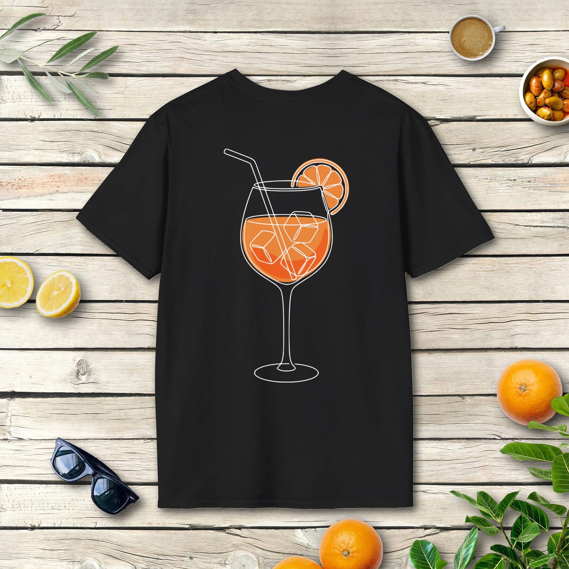 Aperitivo grande Italien T-Shirt mit Spritz-Rückenmotiv