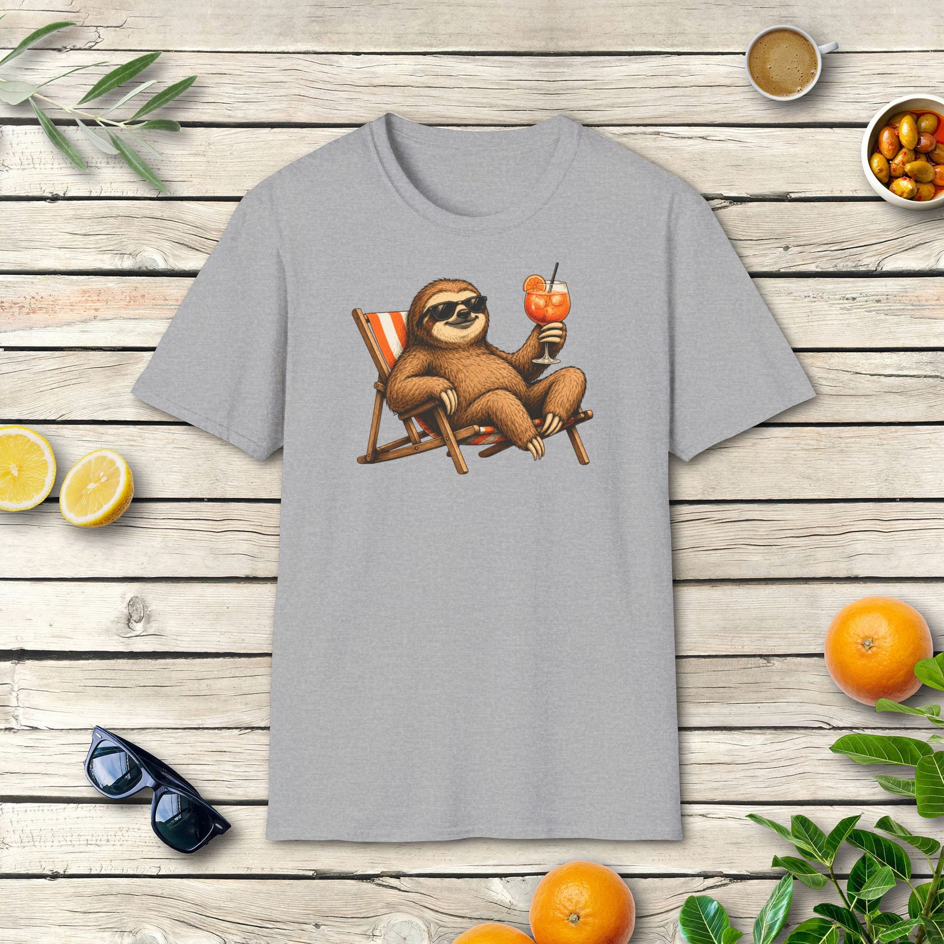 Faultier Aperitivo T-Shirt | Italienisches Dolce Vita Design