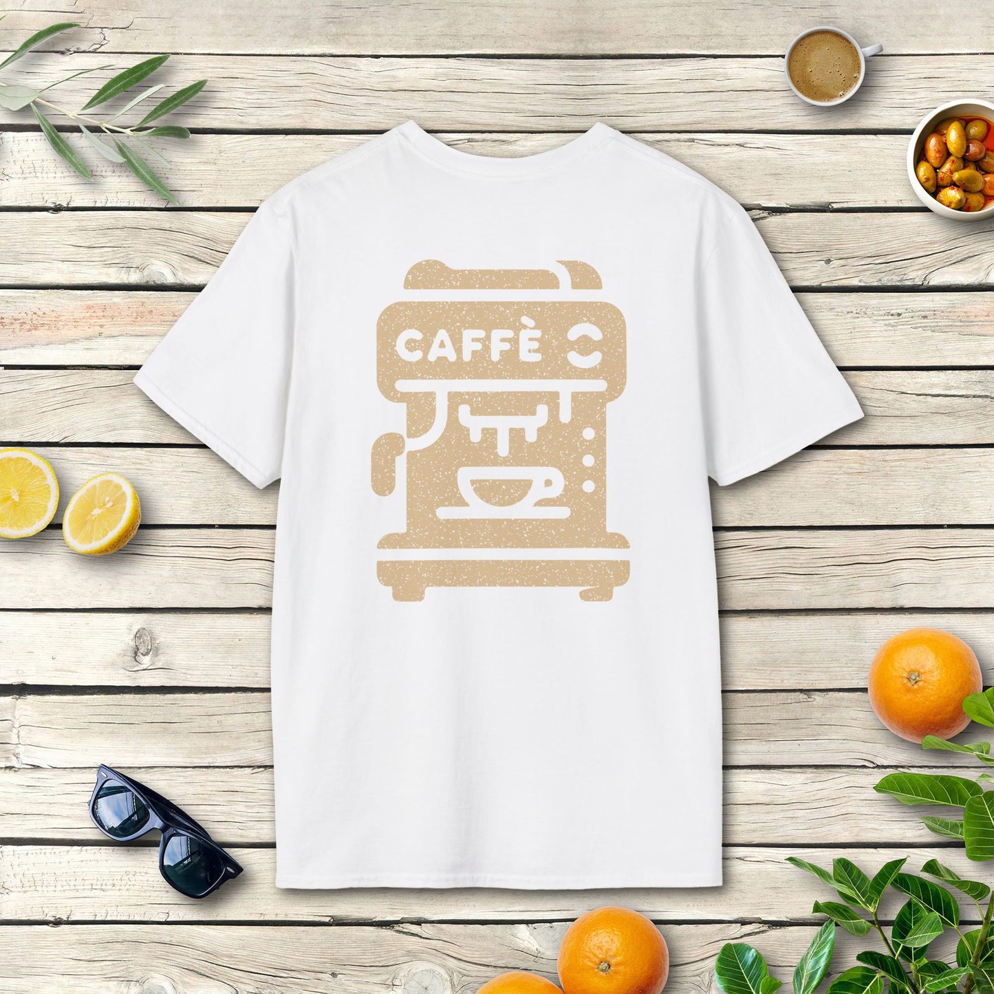 Macchina espresso - T-Shirt mit Italien Kaffee Rückenmotiv