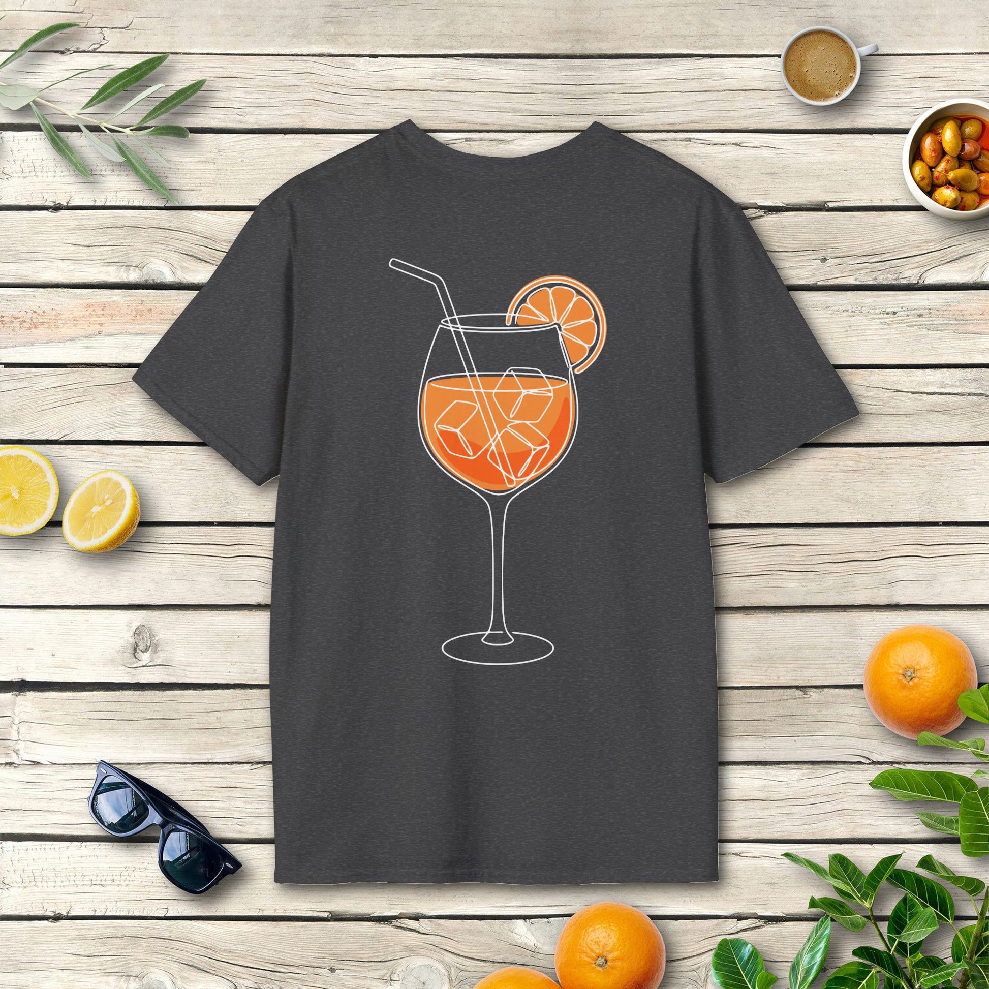 Aperitivo grande Italien T-Shirt mit Spritz-Rückenmotiv