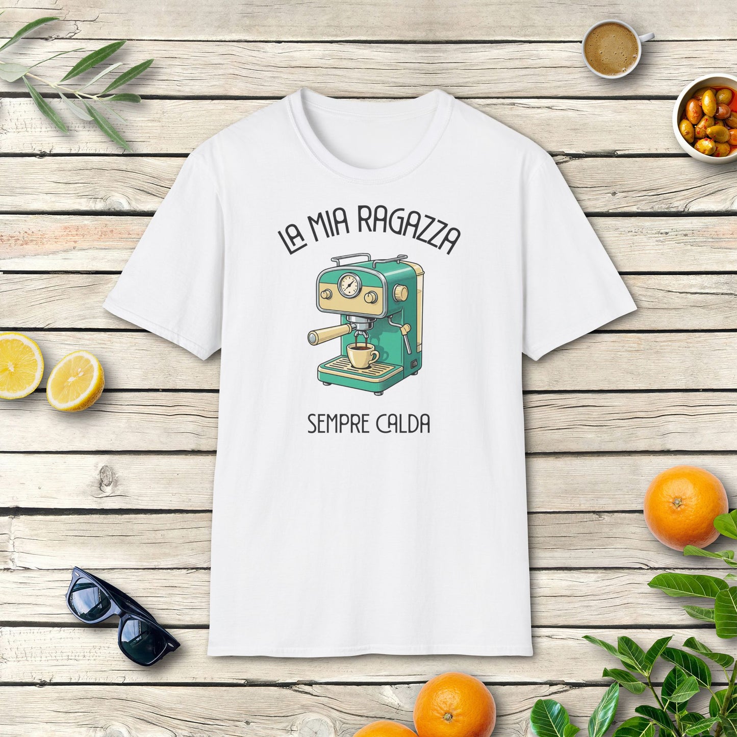 La Mia Ragazza Italien T-Shirt mit Espresso & Humor