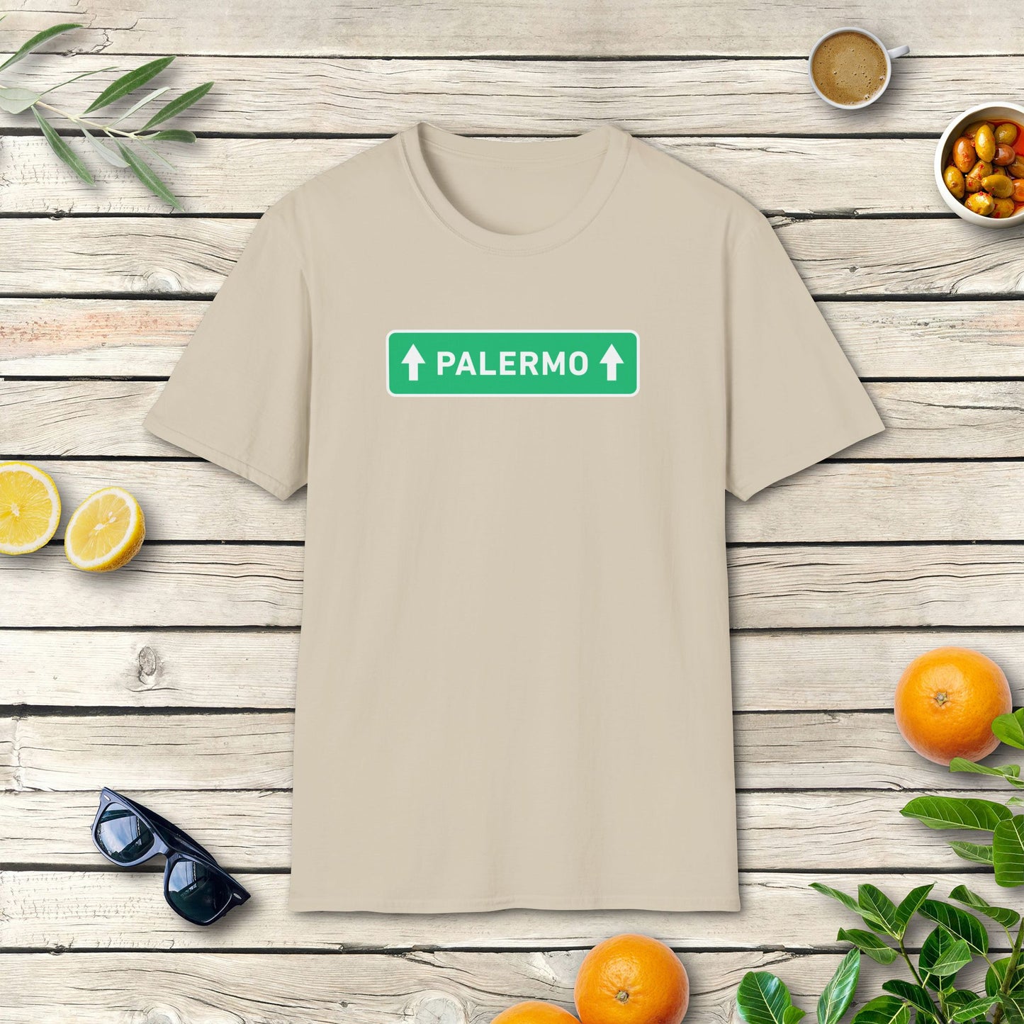 Palermo Straßenschild T-Shirt | Italien Statement Design