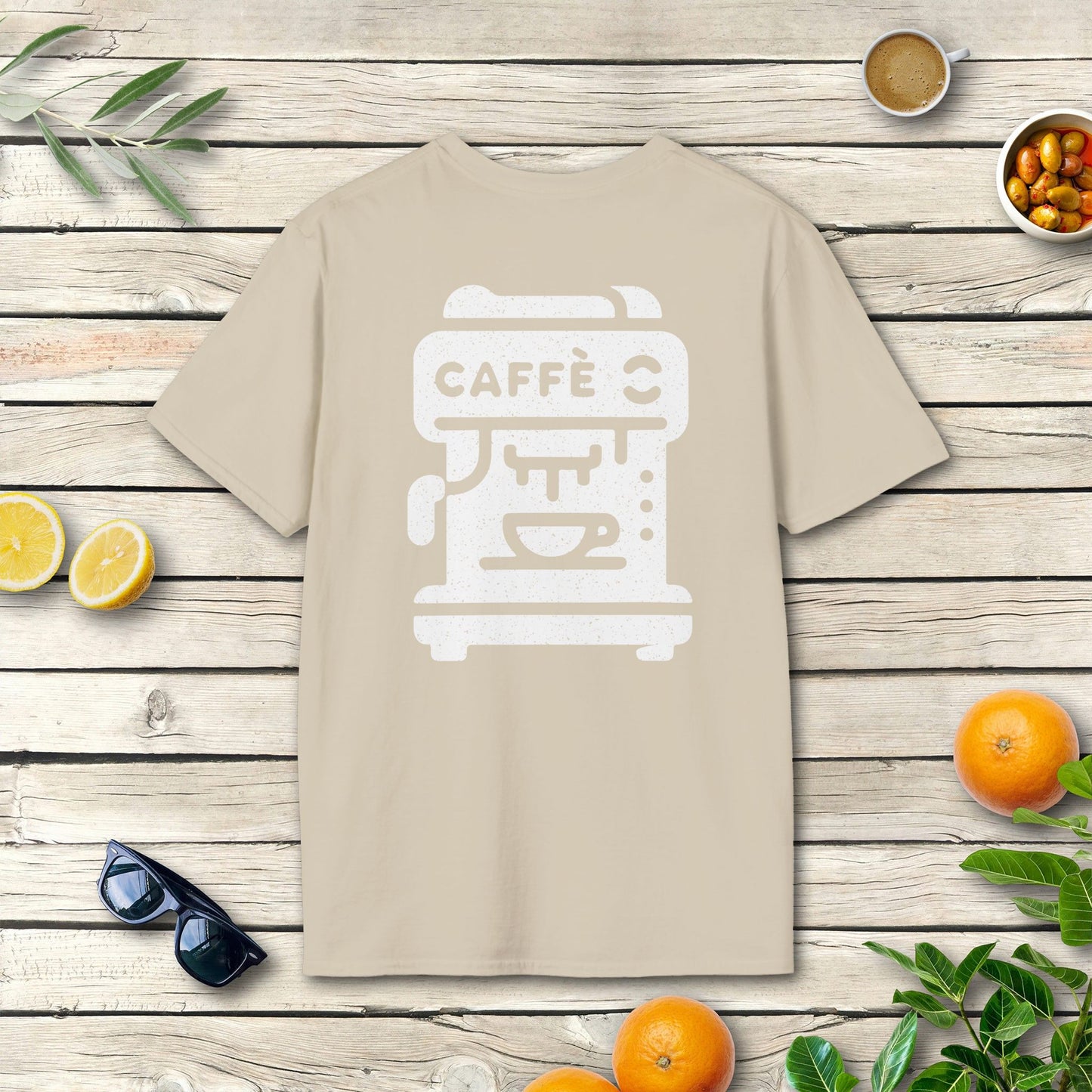Macchina espresso - T-Shirt mit Italien Kaffee Rückenmotiv