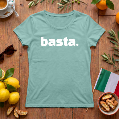 Basta | Italien Damen-T-Shirt mit Humor-Statement für Italo-Fans