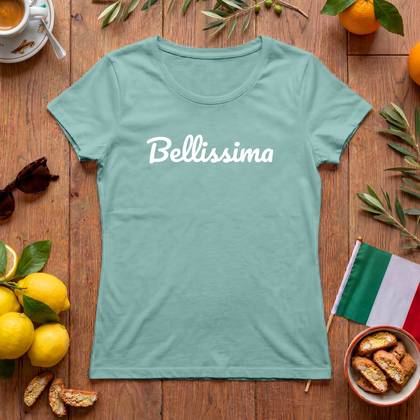 Bellissima Damen T-Shirt | Italien Shirt mit Schriftzug