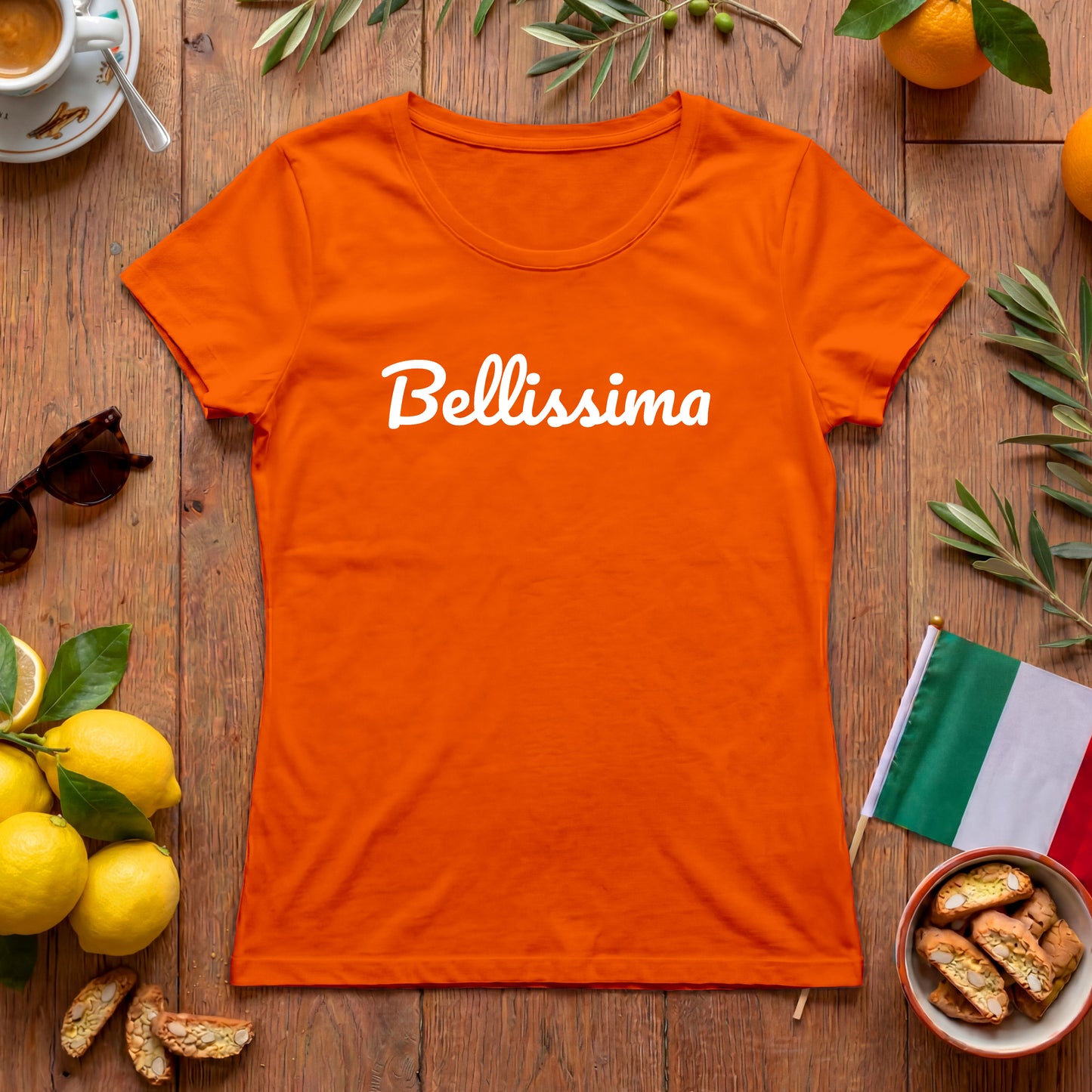 Bellissima Damen T-Shirt | Italien Shirt mit Schriftzug