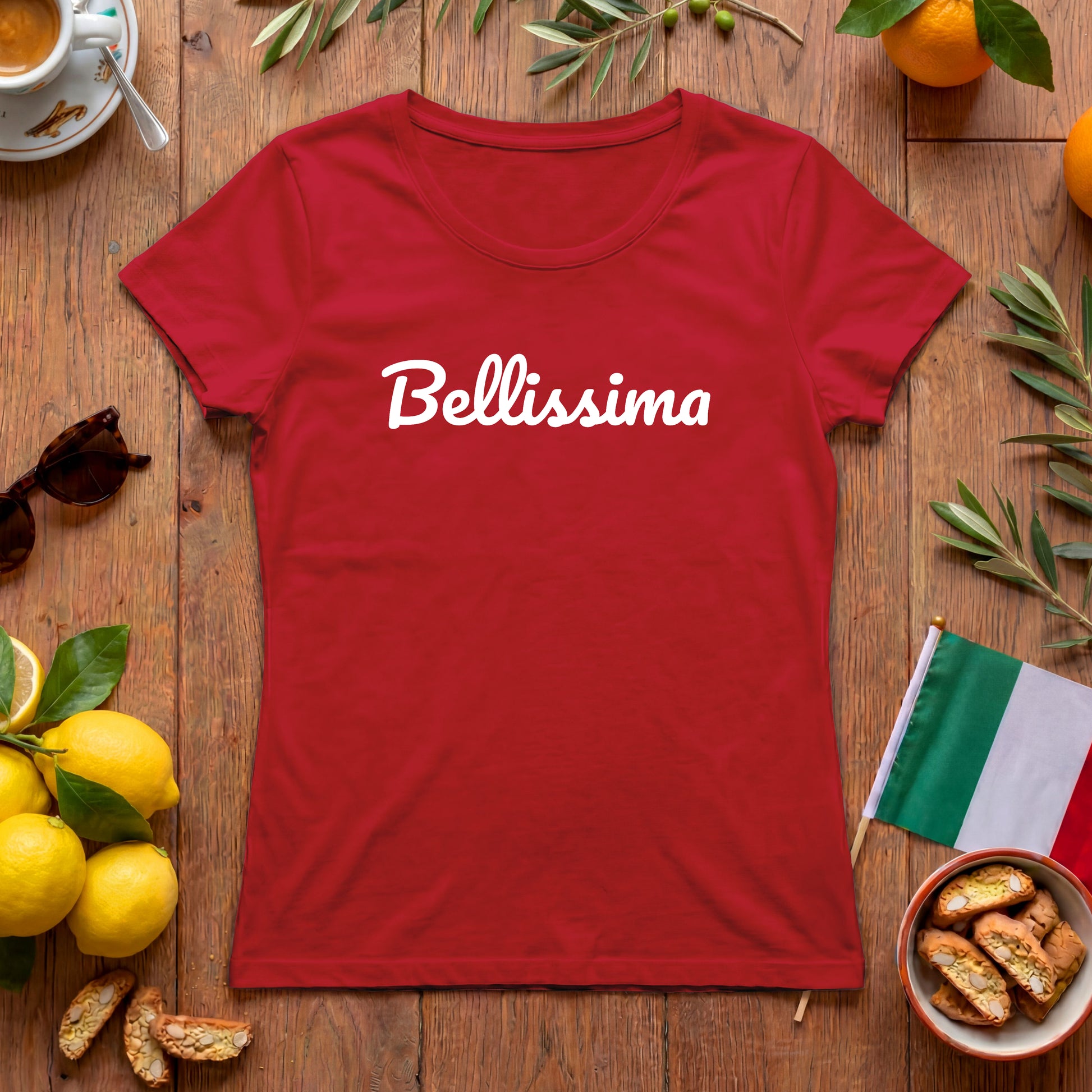 Bellissima Damen T-Shirt | Italien Shirt mit Schriftzug