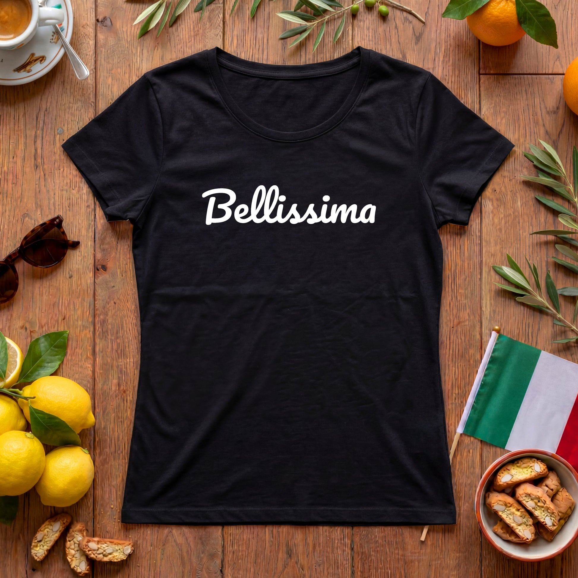 Bellissima Damen T-Shirt | Italien Shirt mit Schriftzug