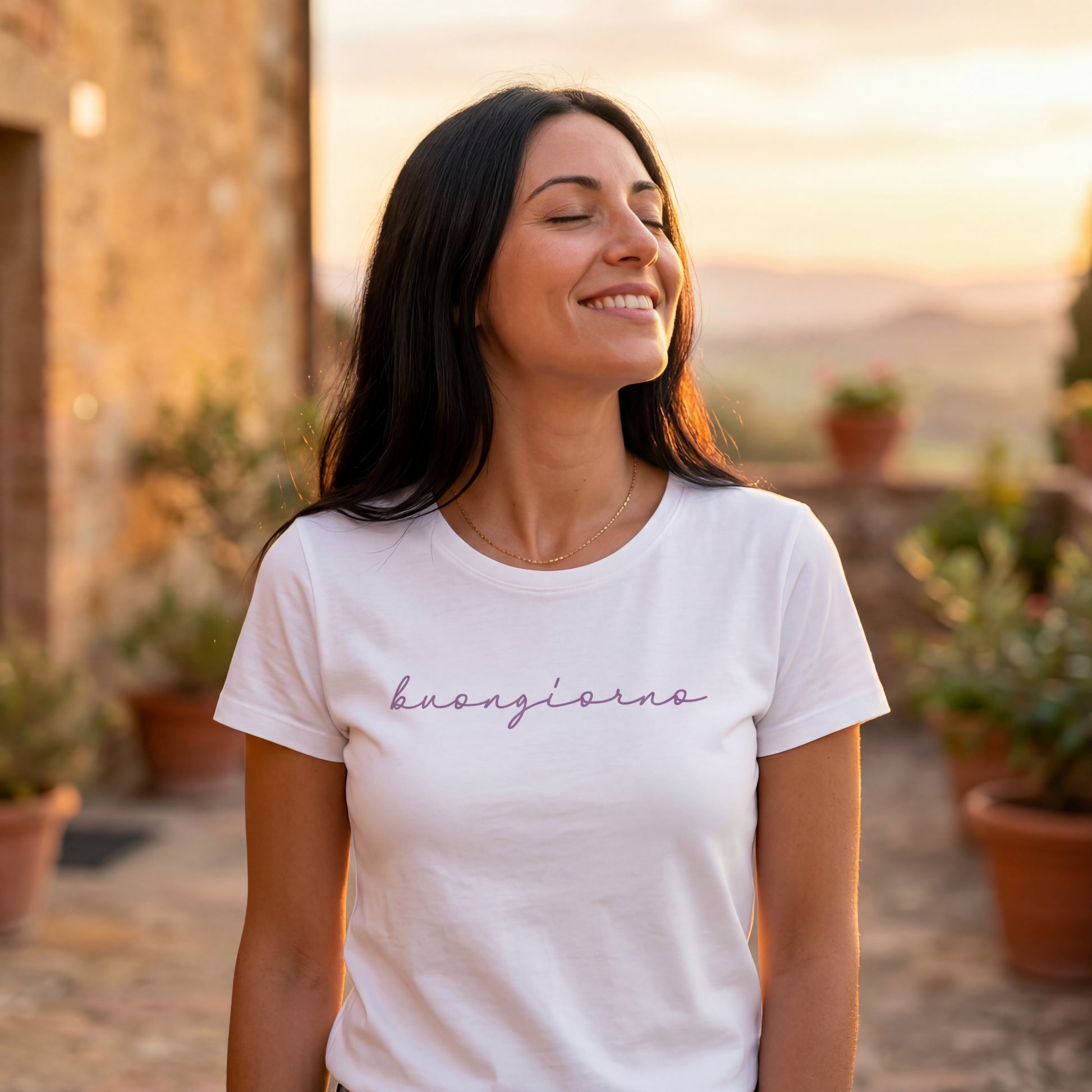 Buongiorno T-Shirt | Italien Schriftzug Damen Shirt