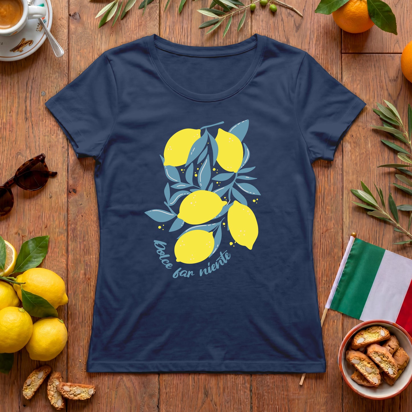 Dolce far niente (Zitronen) – Damen T-Shirt mit Italien-Flair
