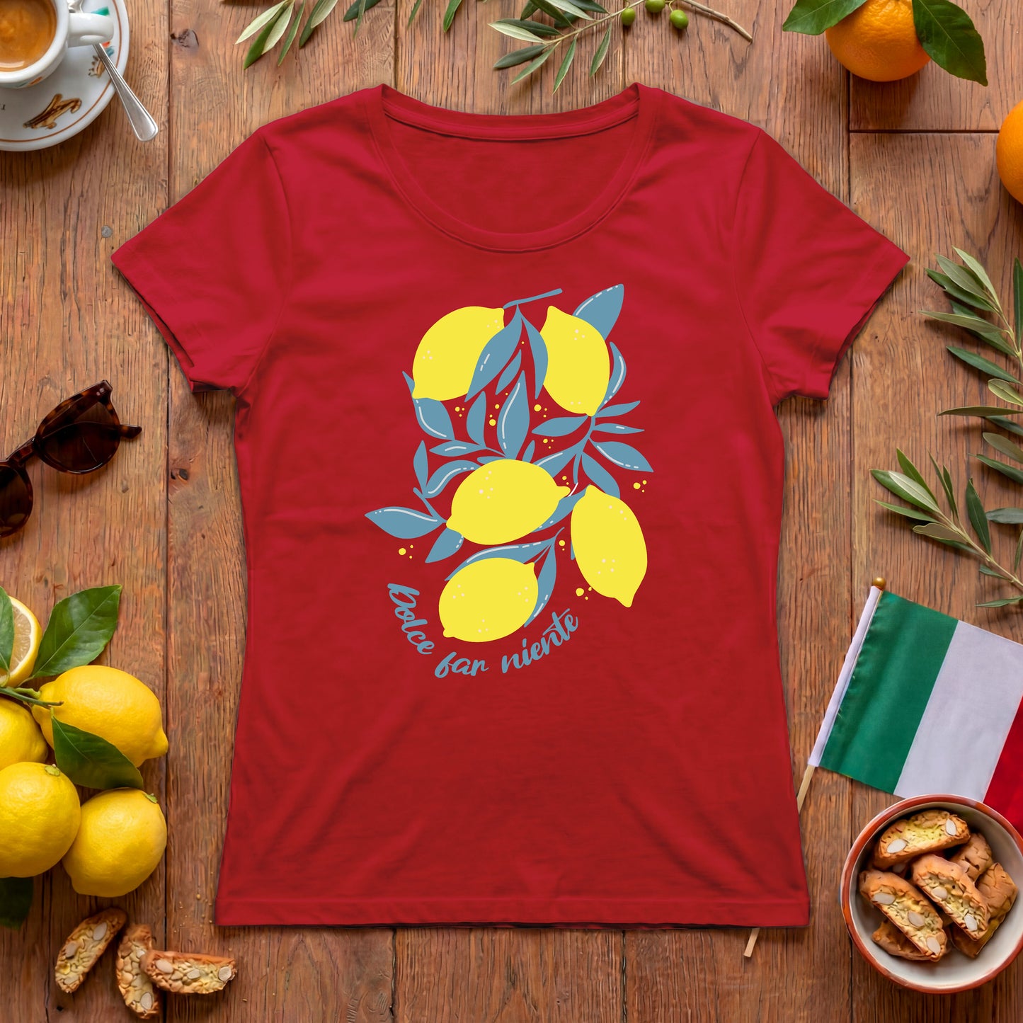 Dolce far niente (Zitronen) – Damen T-Shirt mit Italien-Flair