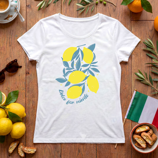 Dolce far niente (Zitronen) – Damen T-Shirt mit Italien-Flair