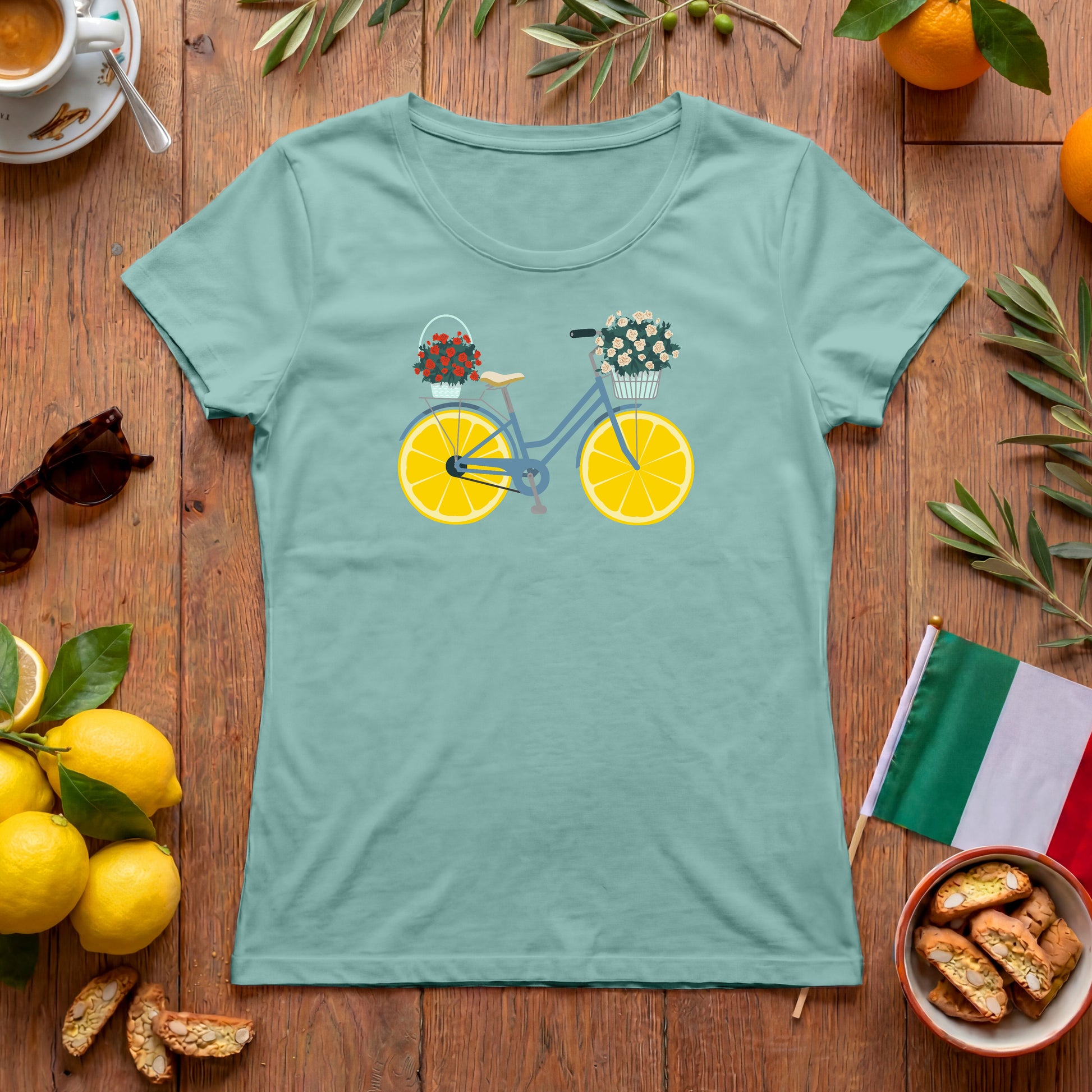 Fahrrad Damen-T-Shirt Italien – Geschenk für Radfahrerinnen