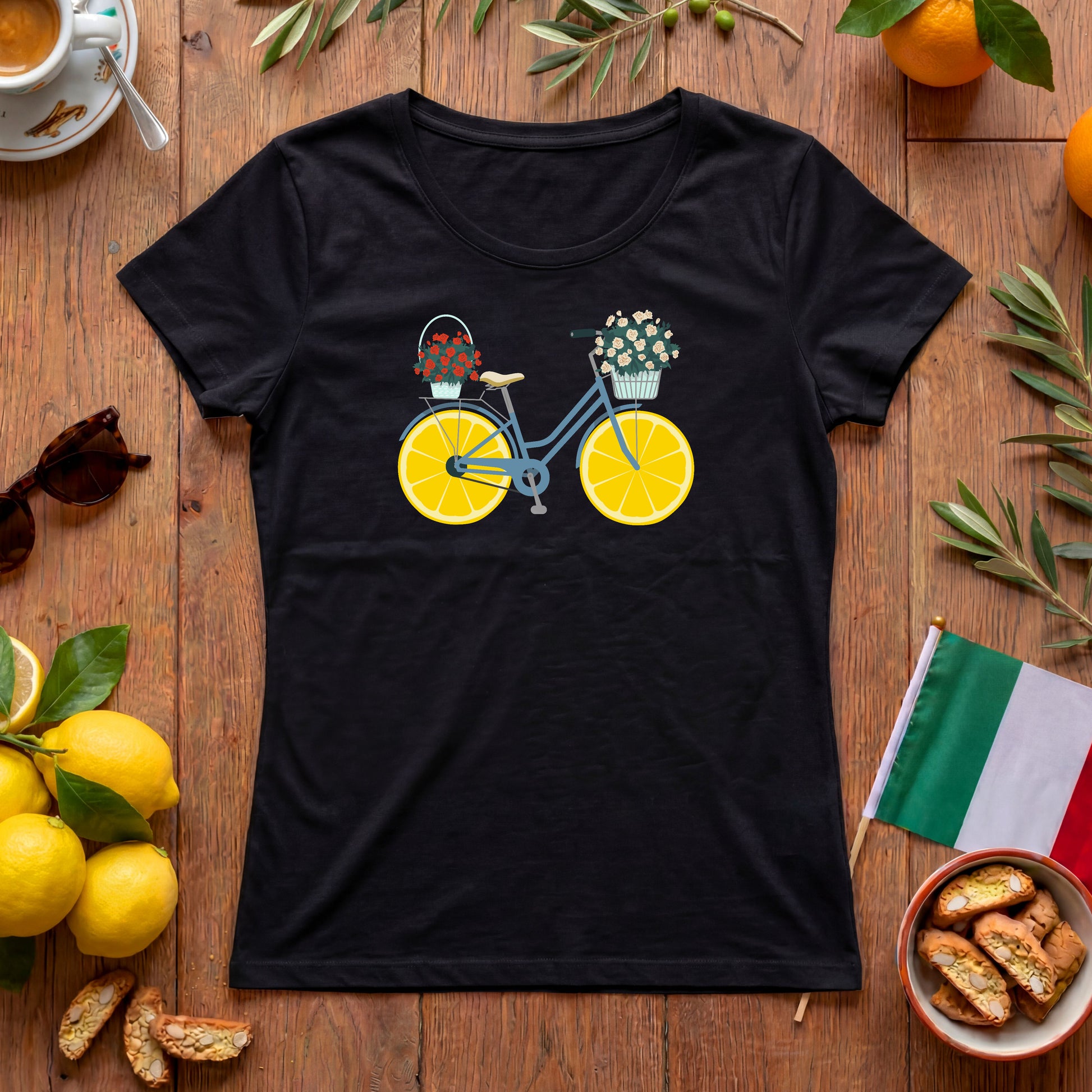 Fahrrad Damen-T-Shirt Italien – Geschenk für Radfahrerinnen