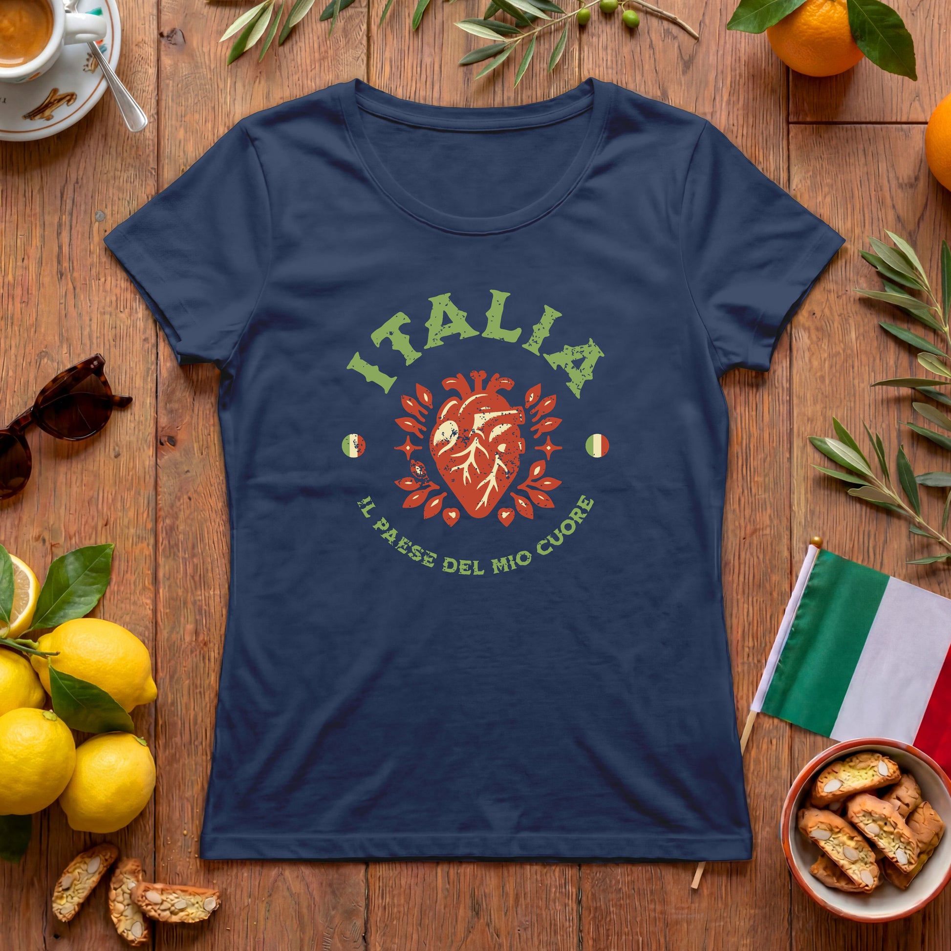 Italia Damen Shirt | Il Paese del Mio Cuore Herzdesign Vintage