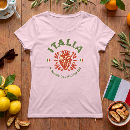 Italia Damen Shirt | Il Paese del Mio Cuore Herzdesign Vintage