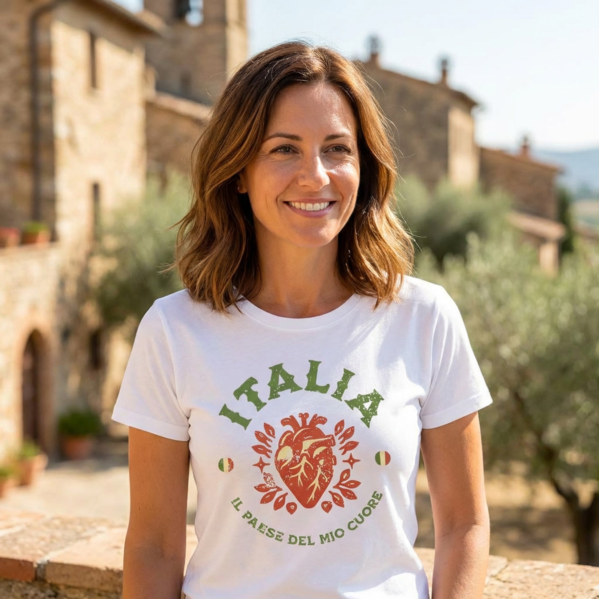 Italia Damen Shirt | Il Paese del Mio Cuore Herzdesign Vintage