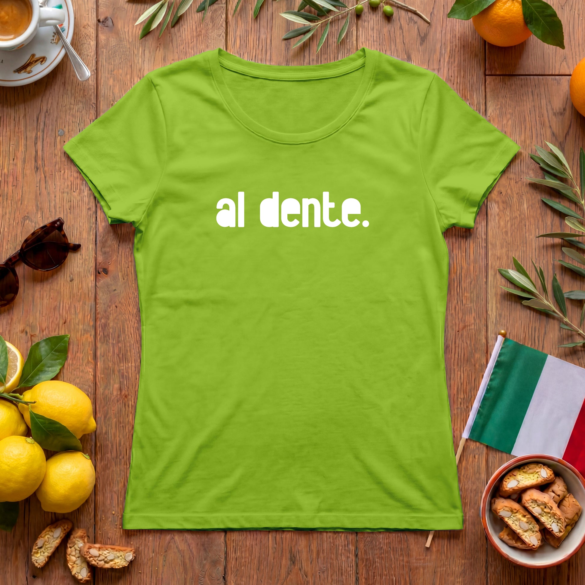 Al Dente Damen T-Shirt – Italienisches Pasta Motto Shirt