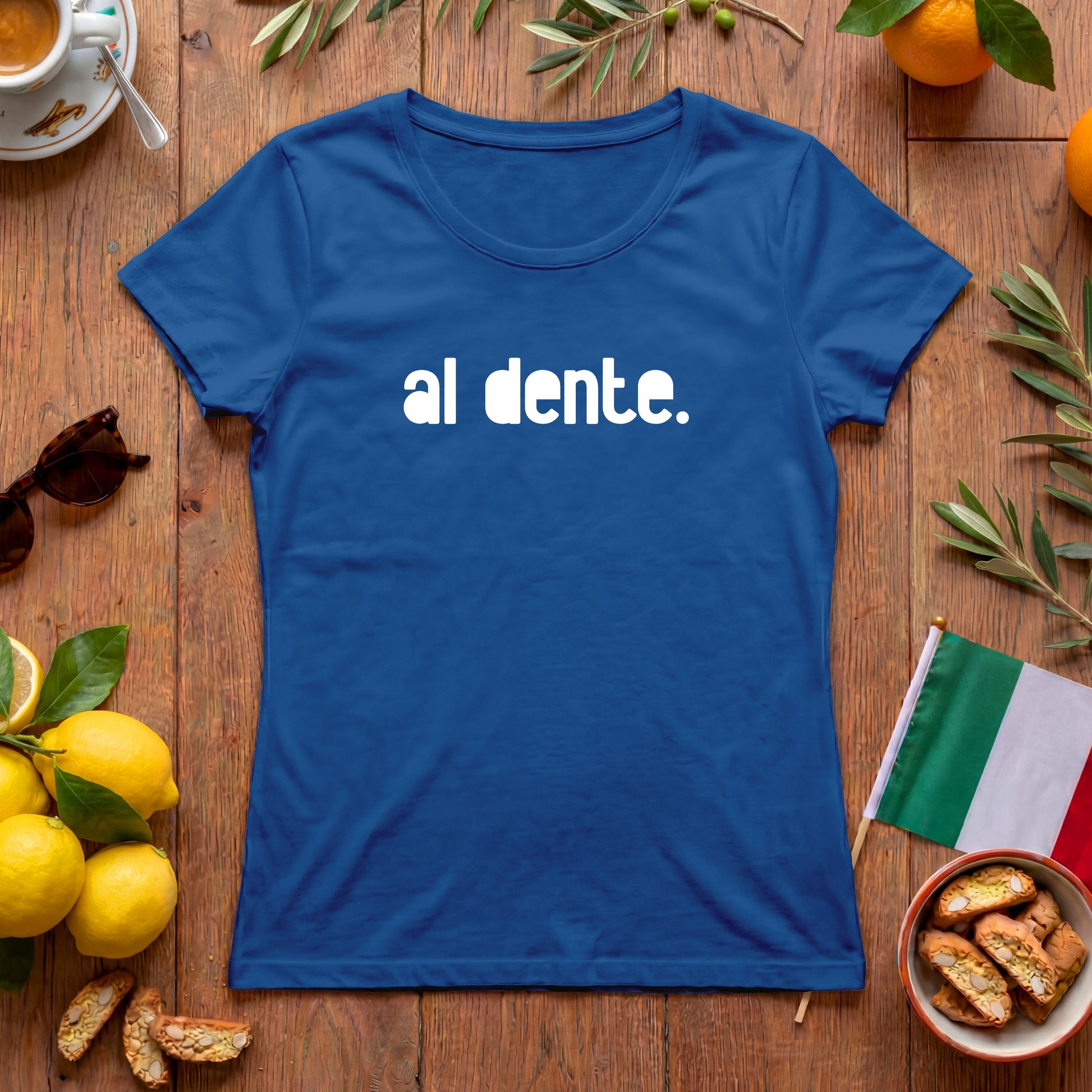 Al Dente Damen T-Shirt – Italienisches Pasta Motto Shirt