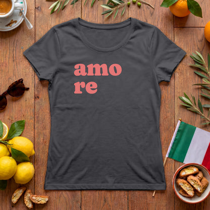 Amore Shirt | Italienisches Amore Damen-T-Shirt mit Schriftzug