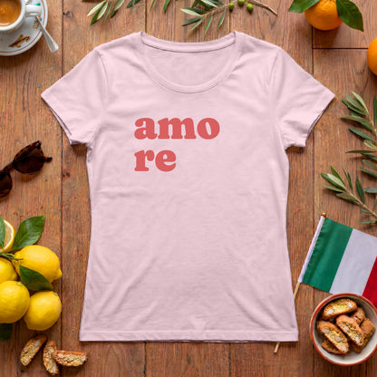 Amore Shirt | Italienisches Amore Damen-T-Shirt mit Schriftzug