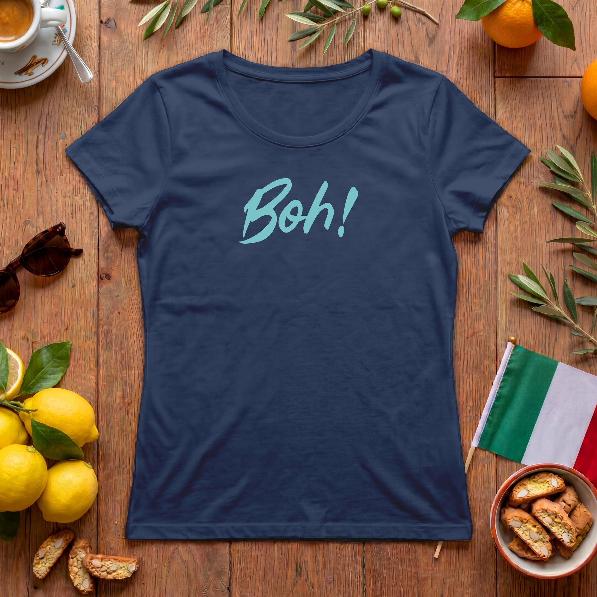 Boh! Italien Damen T-Shirt mit lustigem italienischen Ausruf