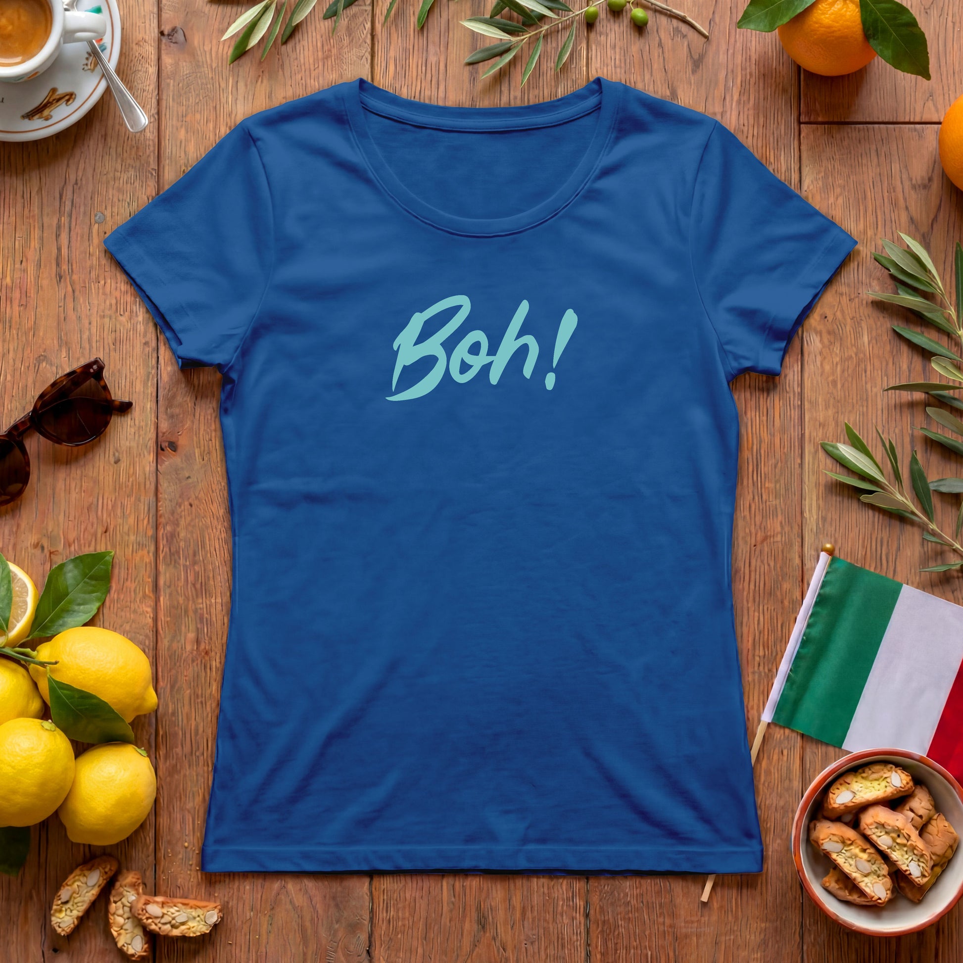 Boh! Italien Damen T-Shirt mit lustigem italienischen Ausruf