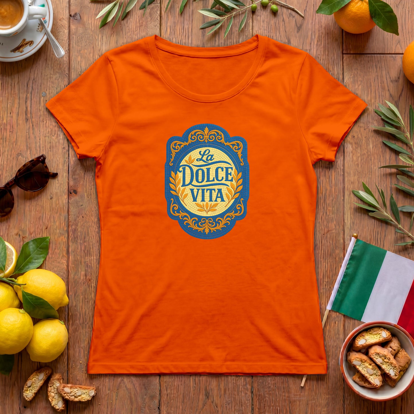 La Dolce Vita Damen T-Shirt | Italienisches Vintage-Design