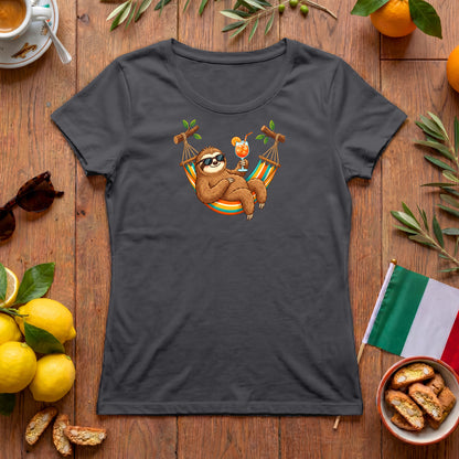 Faultier Aperitivo Damen-T-Shirt | Italienisches Sommer Design
