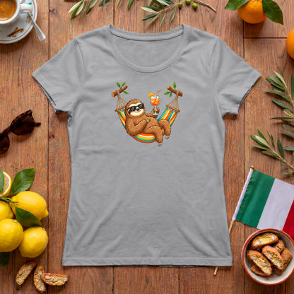Faultier Aperitivo Damen-T-Shirt | Italienisches Sommer Design