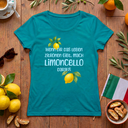 Mach Limoncello - Italien Damen T-Shirt | Lustiger Zitronen-Spruch